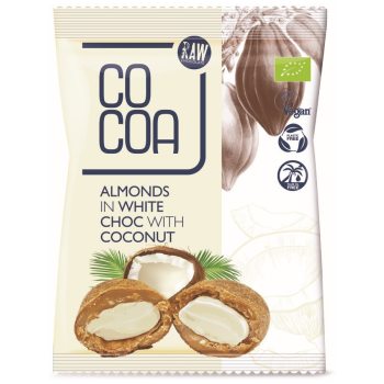 MIGDAŁY W BIAŁEJ POLEWIE KOKOSOWEJ BIO 70 g - COCOA