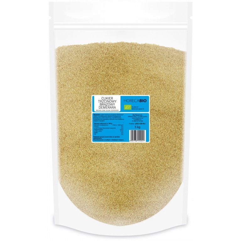 CUKIER TRZCINOWY DEMERARA BIO 5 kg - HORECA (BIO PLANET)