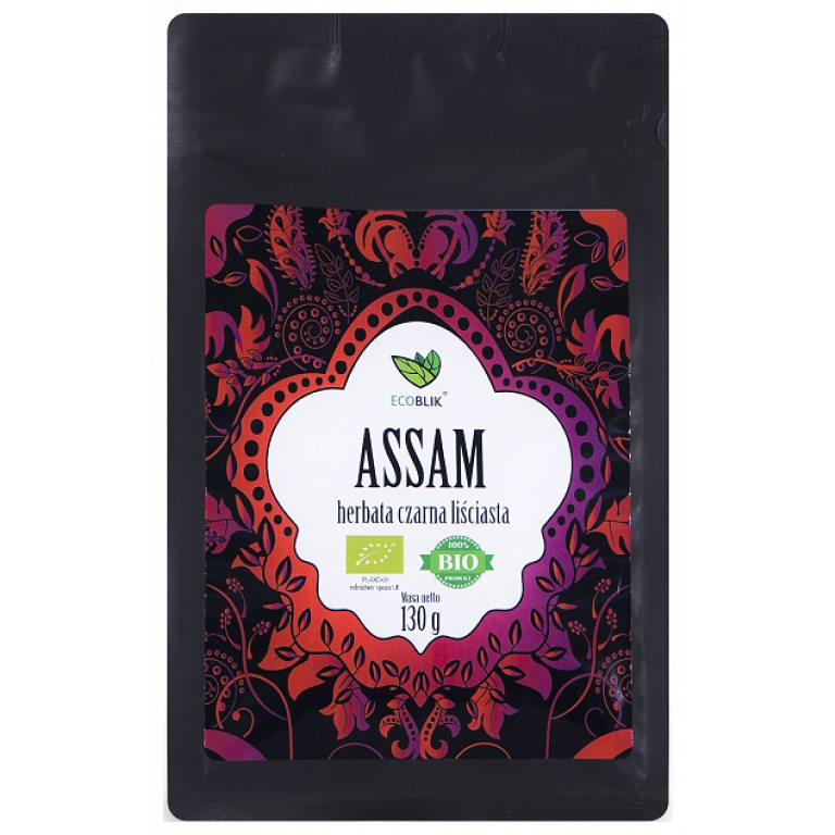 HERBATA CZARNA LIŚCIASTA ASSAM BIO 130 g - ECOBLIK