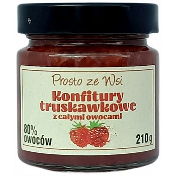 KONFITURA EKSTRA Z TRUSKAWEK Z CAŁYMI OWOCAMI 210 g - PROSTO ZE WSI