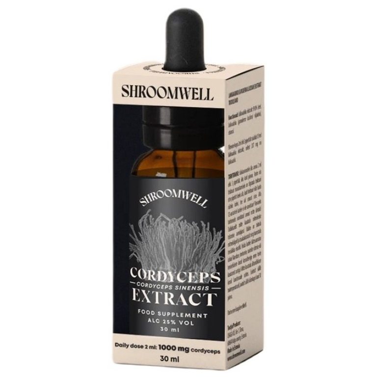 GRZYBY CORDYCEPS SINENSIS EKSTRAKT W KROPLACH 30 ml - SHROOMWELL
