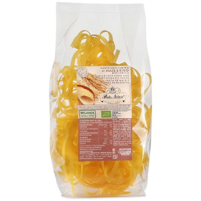 MAKARON (KUKURYDZIANO - RYŻOWY) TAGLIATELLE BEZGLUTENOWY BIO 250 g - PASTA NATURA