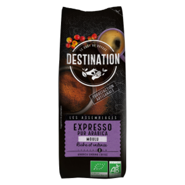 KAWA MIELONA ARABICA 100 % EXPRESSO BIO 250 g - DESTINATION