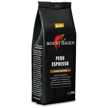 KAWA ZIARNISTA ARABICA 100 % PERU ESPRESSO DEMETER BIO 250 g - MOUNT HAGEN