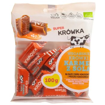 KRÓWKI SŁONY KARMEL BEZMLECZNE BEZGLUTENOWE BIO 100 g - ME GUSTO (SUPER KRÓWKA)