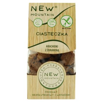 CIASTKA Z ORZESZKÓW ZIEMNYCH Z ŻURAWINĄ BEZGLUTENOWE 220 g - NEW MOUNTAIN