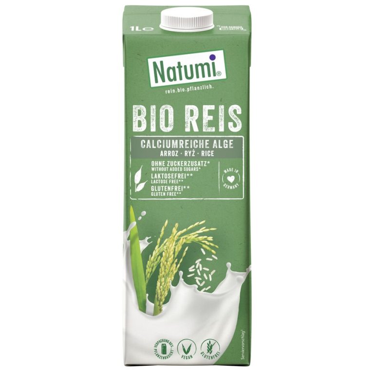 NAPÓJ RYŻOWY Z ALGAMI MORSKIMI (WAPŃ) BEZ DODATKU CUKRÓW BEZGLUTENOWY BIO 1 L - NATUMI
