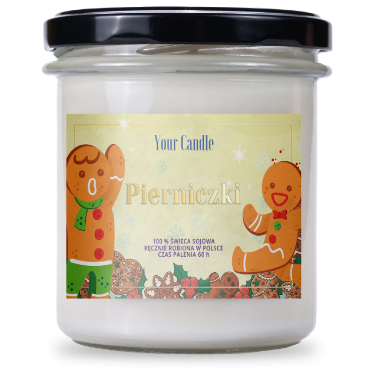ŚWIECA SOJOWA ZAPACHOWA W SZKLE PIERNICZKI 300 ml - YOUR CANDLE (PRODUKT SEZONOWY)