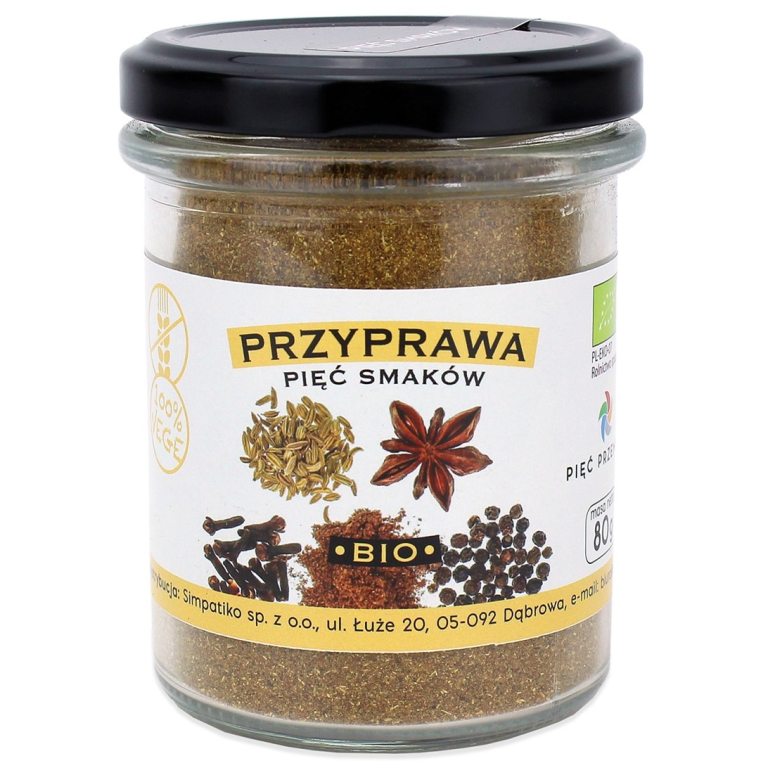 PRZYPRAWA PIĘĆ SMAKÓW BEZGLUTENOWA BIO 80 g - PIĘĆ PRZEMIAN