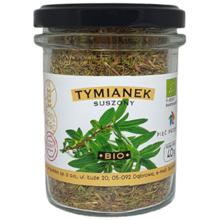 TYMIANEK SUSZONY BEZGLUTENOWY BIO 40 g - PIĘĆ PRZEMIAN
