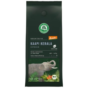 KAWA ZIARNISTA ARABICA/ROBUSTA KAAPI KERALA ESPRESSO DEMETER BIO 250 g - LEBENSBAUM