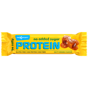 BATON PROTEINOWY O SMAKU SŁONY KARMEL W MLECZNEJ CZEKOLADZIE BEZ DODATKU CUKRÓW BEZGLUTENOWY 40 g - MAXSPORT