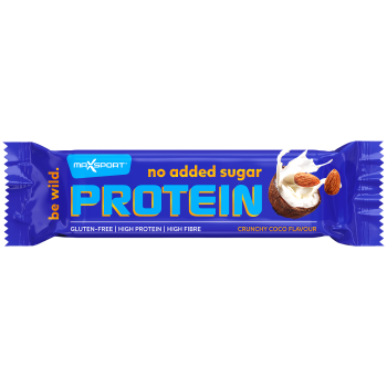 BATON PROTEINOWY KOKOSOWO - MIGDAŁOWY W MLECZNEJ CZEKOLADZIE BEZ DODATKU CUKRÓW BEZGLUTENOWY 40 g - MAXSPORT