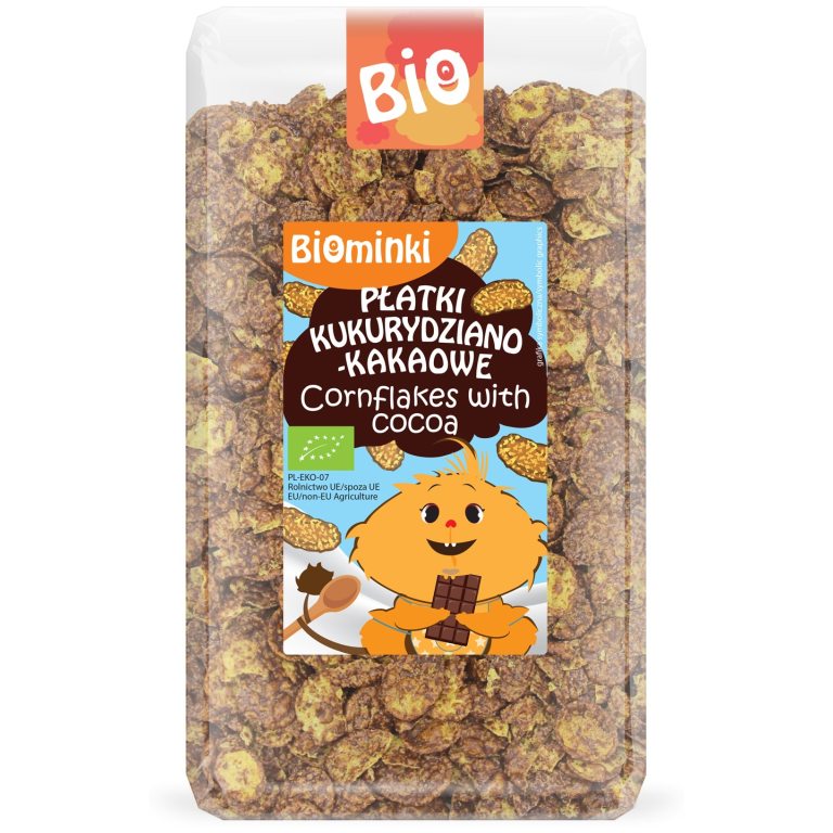 PŁATKI KUKURYDZIANO-KAKAOWE BIO 300 g - BIOMINKI