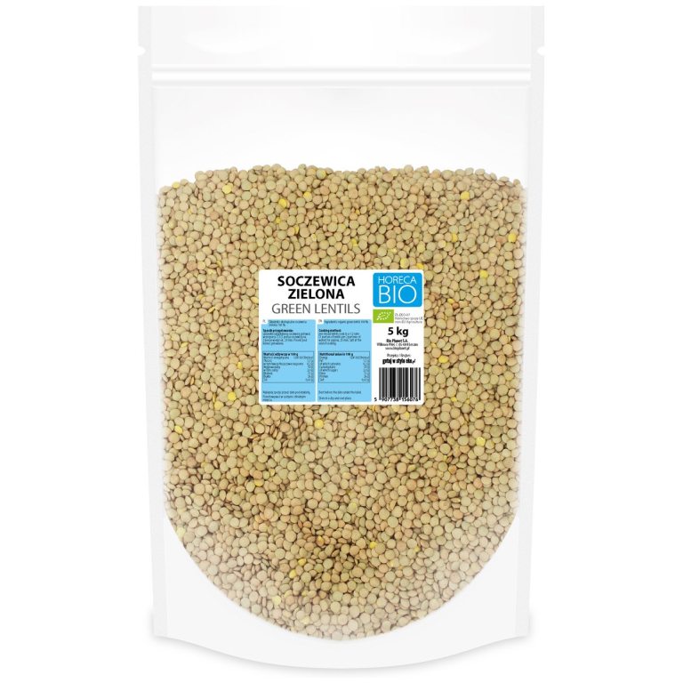 SOCZEWICA ZIELONA BIO 5 kg - HORECA (BIO PLANET)