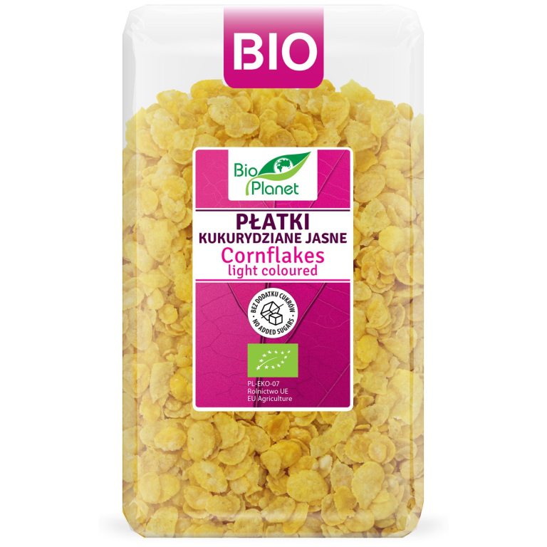 PŁATKI KUKURYDZIANE JASNE BEZ DODATKU CUKRÓW BIO 250 g - BIO PLANET