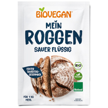 ZAKWAS CHLEBOWY ŻYTNI W PŁYNIE BIO 150 g - BIOVEGAN