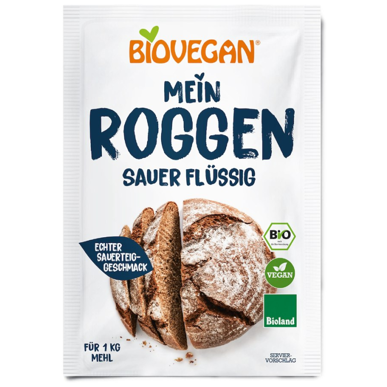 ZAKWAS CHLEBOWY ŻYTNI W PŁYNIE BIO 150 g - BIOVEGAN