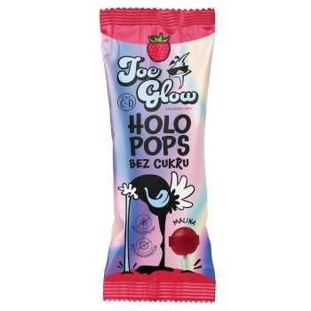 LIZAK KULKA KRYSZTAŁOWA O SMAKU MALINOWYM Z WITAMINĄ D I C BEZ CUKRU BEZGLUTENOWY 8 g - JOE GLOW