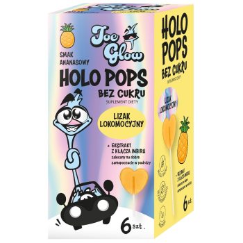 LIZAK SERCE KRYSZTAŁOWE O SMAKU ANANASOWYM Z IMBIREM NA OBJAWY LOKOMOCYJNE BEZ CUKRU BEZGLUTENOWY (6 szt.) 36 g - JOE GLOW