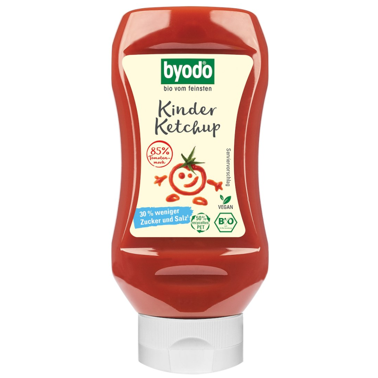KETCHUP DLA DZIECI BEZGLUTENOWY BIO 300 ml - BYODO