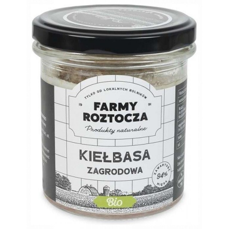 KIEŁBASA ZAGRODOWA BIO 250 g (SŁOIK) - FARMY ROZTOCZA