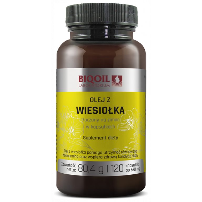 OLEJ Z WIESIOŁKA TŁOCZONY NA ZIMNO (670 mg) 120 KAPSUŁEK - BIOOIL