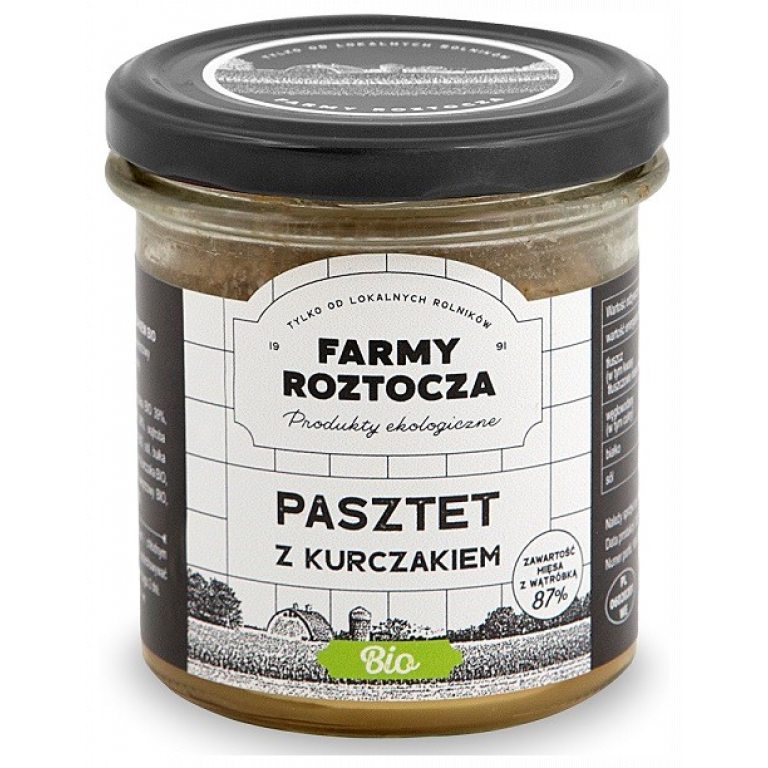 PASZTET DROBIOWO - WIEPRZOWY BIO 180 g (SŁOIK) - FARMY ROZTOCZA