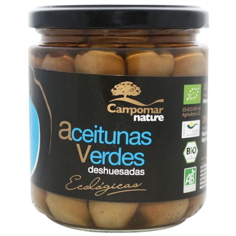 OLIWKI ZIELONE BEZ PESTEK W ZALEWIE BIO 350 g (170 g) - CAMPOMAR NATURE