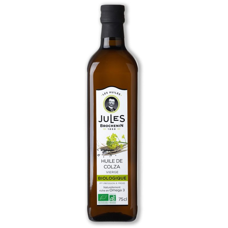 OLEJ RZEPAKOWY TŁOCZONY NA ZIMNO OMEGA-3 BIO 750 ml - JULES BROCHENIN