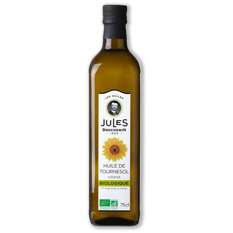 OLEJ SŁONECZNIKOWY TŁOCZONY NA ZIMNO BIO 750 ml - JULES BROCHENIN