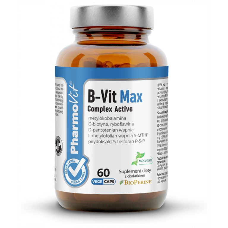 WITAMINA B COMPLEX BEZGLUTENOWA 60 KAPSUŁEK - PHARMOVIT (CLEAN LABEL)