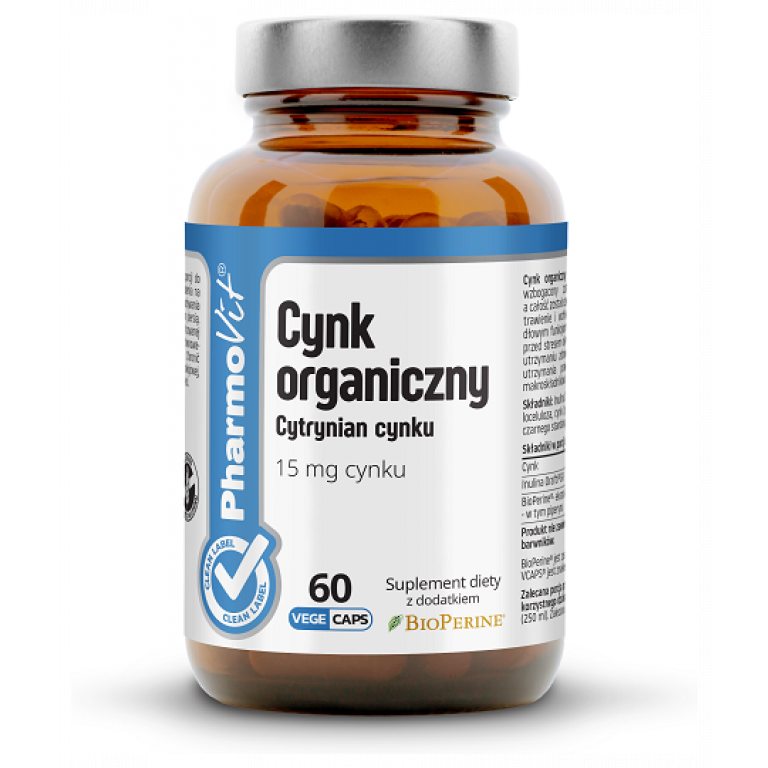 CYNK (15 mg) BEZGLUTENOWY 60 KAPSUŁEK - PHARMOVIT (CLEAN LABEL)