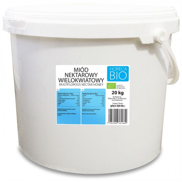 MIÓD NEKTAROWY WIELOKWIATOWY BIO 20 kg - HORECA (BIO PLANET)