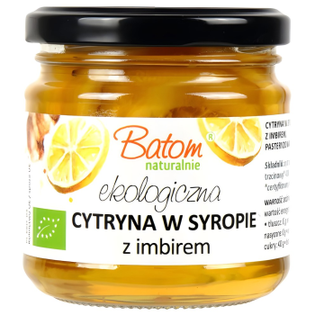 CYTRYNA Z IMBIREM W SYROPIE BIO 220 g (90 g) - BATOM