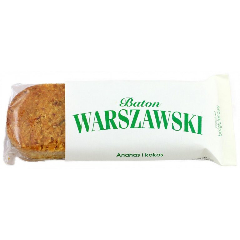 BATON ANANAS I KOKOS BEZGLUTENOWY 50 g - BATON WARSZAWSKI