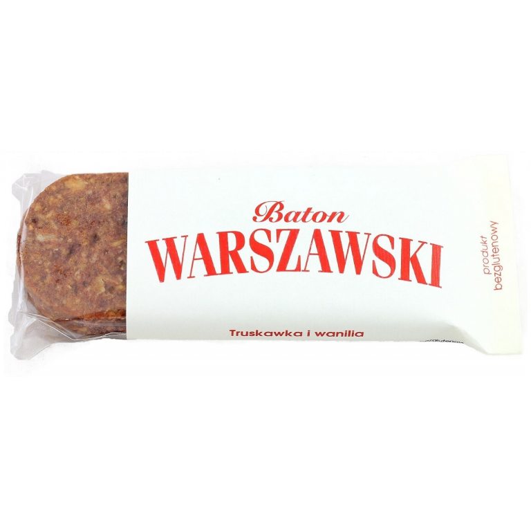 BATON TRUSKAWKOWY Z WANILIĄ BEZGLUTENOWY 50 g - BATON WARSZAWSKI