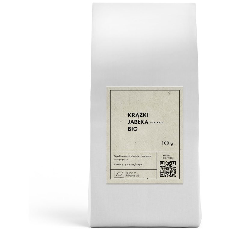 JABŁKA SUSZONE KRĄŻKI BEZGLUTENOWE BIO 100 g - THE PLANET