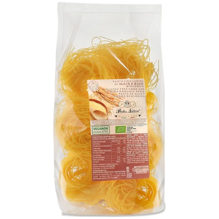 MAKARON (KUKURYDZIANO - RYŻOWY) GNIAZDA BEZGLUTENOWY BIO 250 g - PASTA NATURA