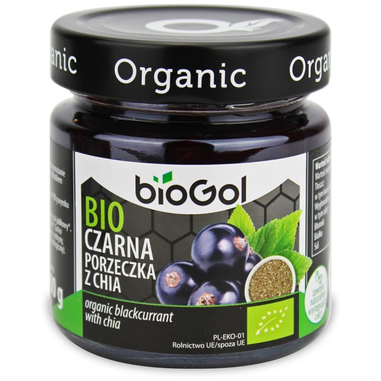 MUS CZARNA PORZECZKA Z CHIA BIO 200 g - BIOGOL