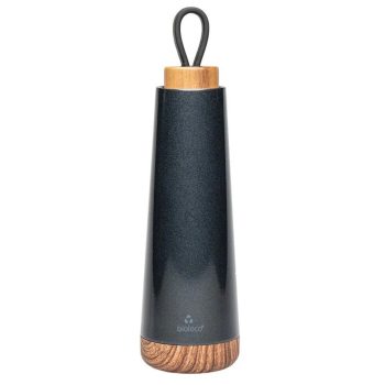 BUTELKA TERMICZNA Z SILIKONOWYM UCHWYTEM CZARNA 500 ml - CHIC-MIC