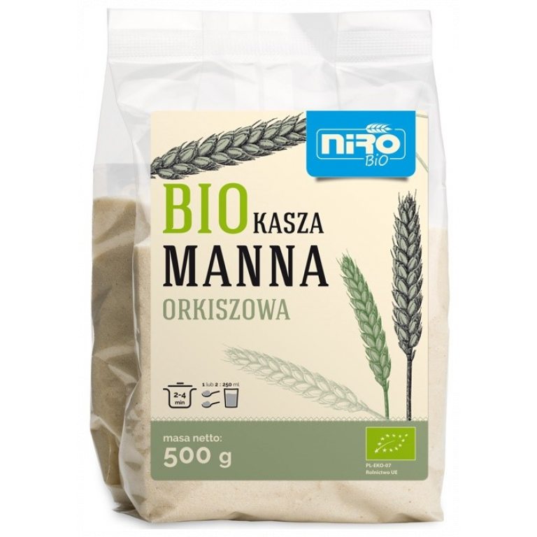 KASZA MANNA ORKISZOWA BIO 500 g - NIRO