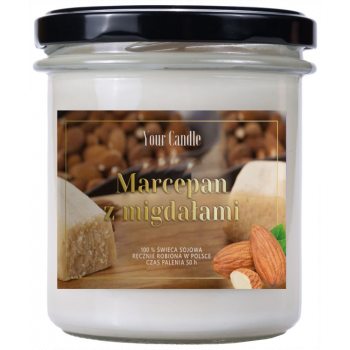 ŚWIECA SOJOWA ZAPACHOWA MARCEPAN Z MIGDAŁAMI 300 ml - YOUR CANDLE (PRODUKT SEZONOWY)