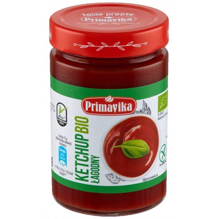 KETCHUP ŁAGODNY BEZGLUTENOWY BIO 315 g - PRIMAVIKA (PRIMAECO)