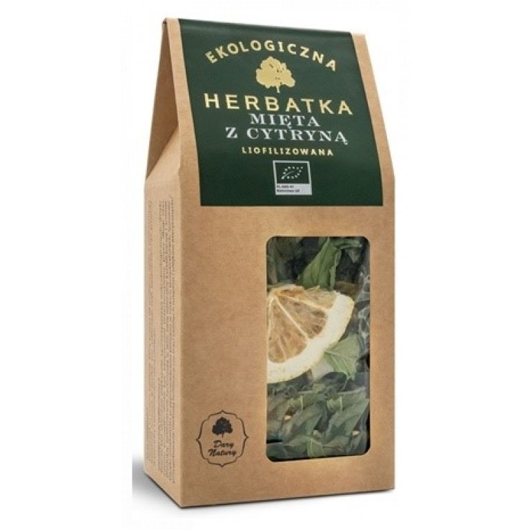 HERBATKA LIOFILIZOWANA MIĘTA Z CYTRYNĄ BIO 25 g - DARY NATURY