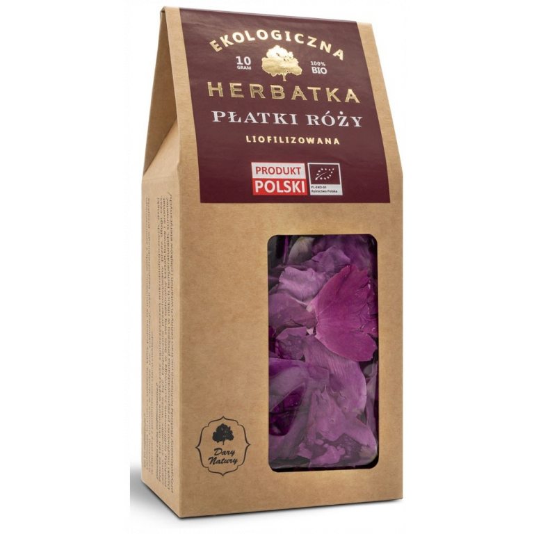 HERBATKA LIOFILIZOWANA PŁATKI RÓŻY BIO 10 g - DARY NATURY