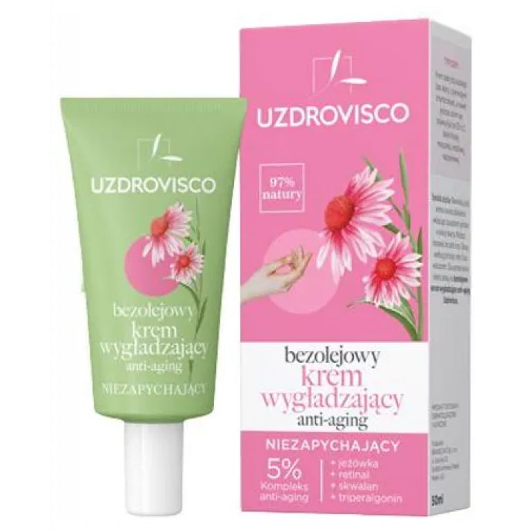 KREM DO TWARZY WYGŁADZAJĄCY ANTI-AGING 50 ml - UZDROVISCO (BEZOLEJOWA)