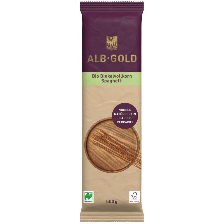 MAKARON (ORKISZOWY RAZOWY) SPAGHETTI BIO 500 g - ALB-GOLD