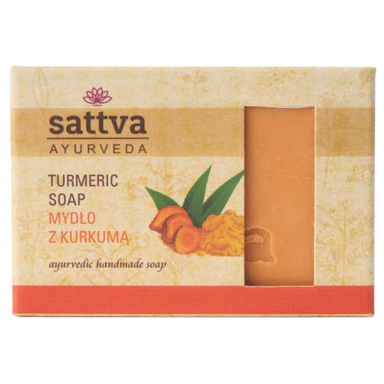 MYDŁO W KOSTCE DO CIAŁA KURKUMA 125 g - SATTVA (AYURVEDA)