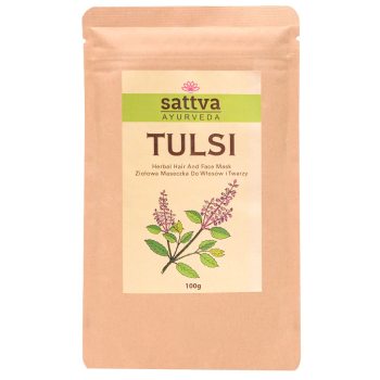 MASECZKA ZIOŁOWA DO TWARZY I WŁOSÓW TULSI 100 g - SATTVA (AYURVEDA)